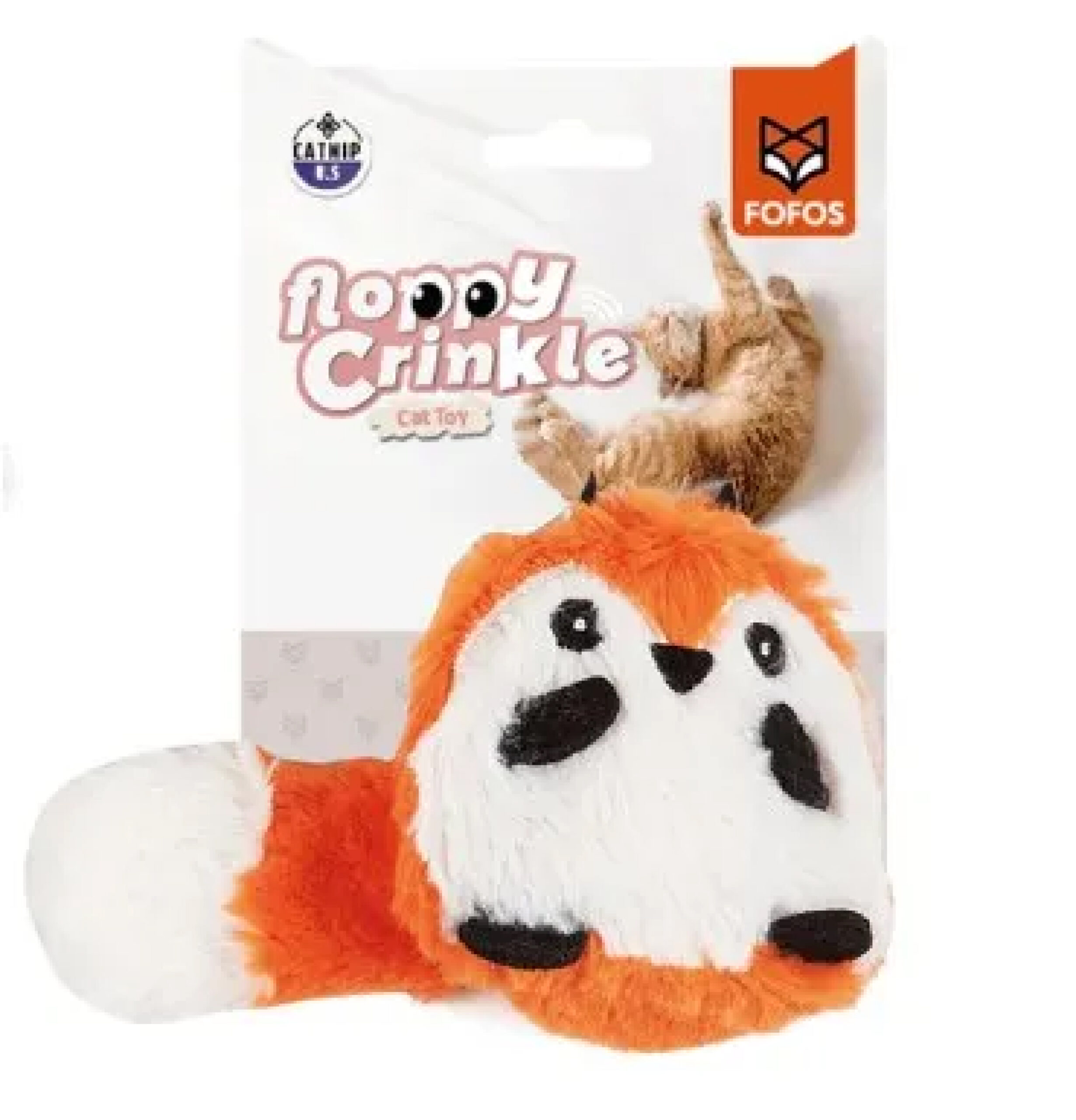 FOFOS floppy Crinkle Cat Toy Fox